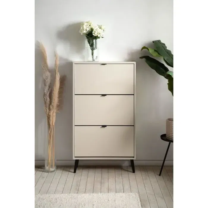 VIGO Zapatero 49A Arena Patas Madera Maciza 70 x 24 x 125 cm