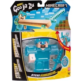 Heroesofgoojitzu Figura Elástica Goo Jit Zu Minecraft Steve 11 cm HER0630996427668 Textura Elástica 3x Elástico