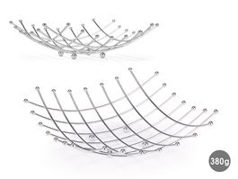 Kinvara Frutero Bolas Cromado Metal 26x10x26 cm (Set de 12)