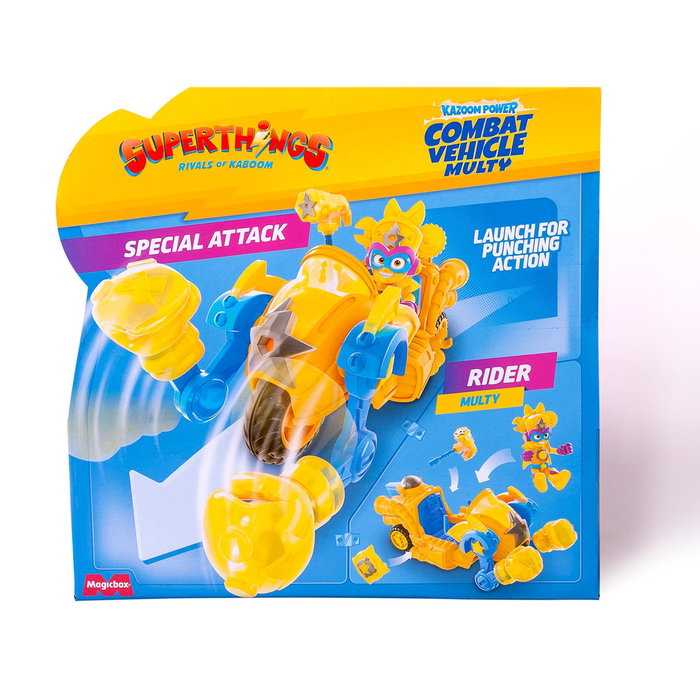 Superthings Vehiculo Combate Kazoom P.Combat Vehicle Multy Pstsp116In220 con Figura Multy Exclusiva y Accesorios