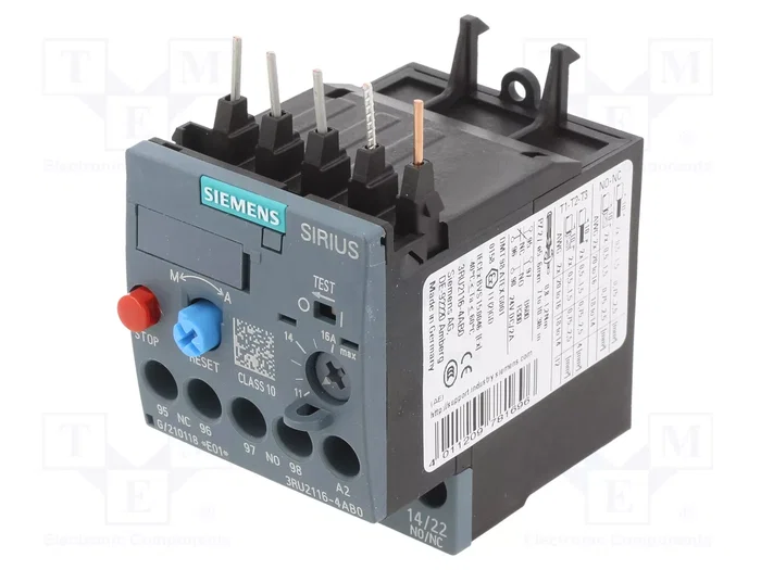 SIEMENS 3RU2116-4AB0 Relé térmico S00 (11-16A) SIEMENS 3RU2116-4AB0 Relé térmico S00 (11-16A)