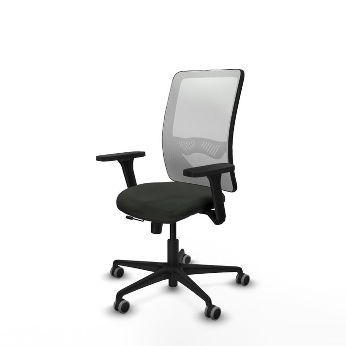 PIQUERAS Y CRESPO Silla de oficina Zulema con mecanismo Sincro/Traslack, Brazos 3D y Malla Blanca