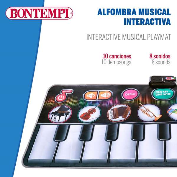 Color Baby Alfombra Musical Eléctrica con Sonidos y Melodías 148x60 cm Color Baby Alfombra Musical Eléctrica con Sonidos y Melodías 148x60 cm