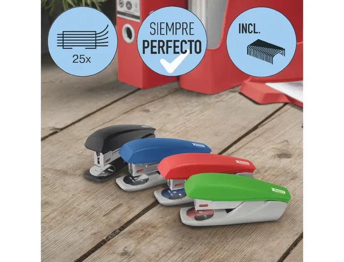 Petrus Grapadora 210 Recycle Rojo Capacidad 25 Hojas Usa Grapas 22/6