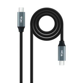 NANOCABLE 10.01.4303, 3 m, USB C, USB C, USB 3.2 Gen 2x2, 20 Gbit/s, Negro, Gris