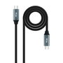 Nanocable 10.01.4303 Cable USB-C a USB-C 3m 20Gbps 100W 4K/60Hz Gris y Negro