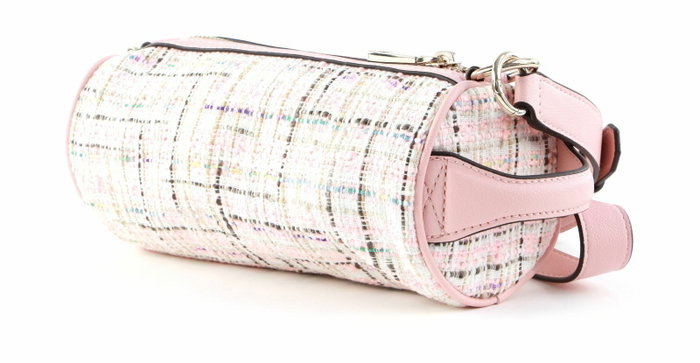 Guess Manhattan Bolso bandolera de tela Tweed rosa