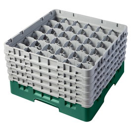 CAMBRO Cesta de lavado 36 comp. 5 alturas Verde Sherwood