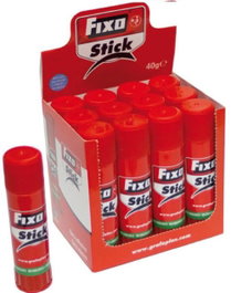 FIXO Pack de 12 barras de pegamento de 40 g