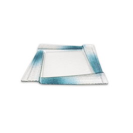 Plato Zoom Turquesa 26x26 (Set de 6)