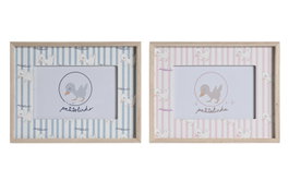 DKD Home Decor Set de 6 Marcos de Fotos Patitos y Mapache de 22,5x17,5 cm