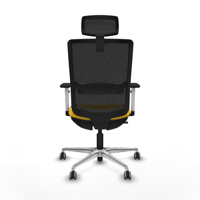 PIQUERAS Y CRESPO Silla de oficina Haches con mecanismo Sincro/Traslack, Amarillo y Negro PIQUERAS Y CRESPO Silla de oficina Haches con mecanismo Sincro/Traslack, Amarillo y Negro
