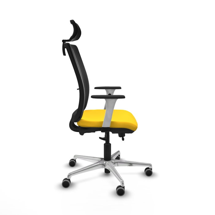 PIQUERAS Y CRESPO Silla de oficina Haches con mecanismo Sincro/Traslack, Amarillo y Negro PIQUERAS Y CRESPO Silla de oficina Haches con mecanismo Sincro/Traslack, Amarillo y Negro