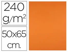 Liderpapel Cartulina 50x65 cm 240g/m2 Naranja para Dibujo y Manualidades