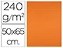 Liderpapel Cartulina 50x65 cm 240g/m2 Naranja para Dibujo y Manualidades