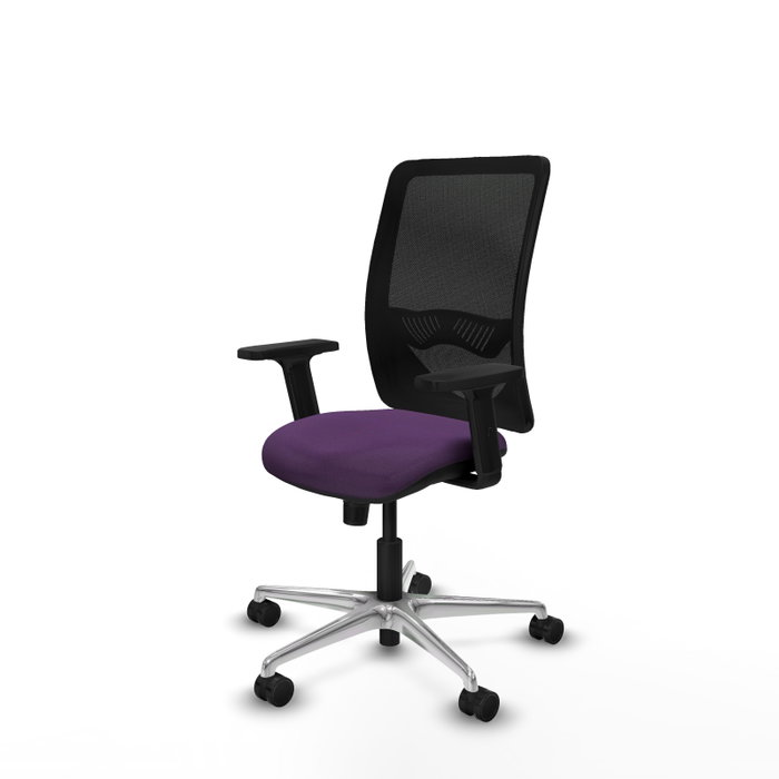 PIQUERAS Y CRESPO Silla de oficina Zulema con mecanismo Sincro, morada y negra PIQUERAS Y CRESPO Silla de oficina Zulema con mecanismo Sincro, morada y negra