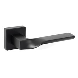 System Manivela con Roseta Modelo Spinal Zamak Negro Mate 52x52 mm