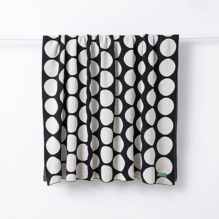 Cubrecamas Benetton Negro 140 x 190 cm Topos