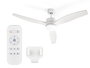 Argon Ventilador de Techo con Luz, 3 Aspas, Blanco, 40W, Motor DC, Mando a Distancia, 116x45x116 cm