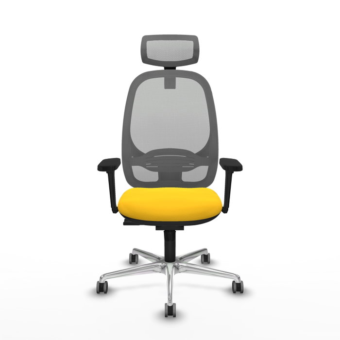 PIQUERAS Y CRESPO Silla de oficina Cilanco con mecanismo Sincro, Amarillo y Gris PIQUERAS Y CRESPO Silla de oficina Cilanco con mecanismo Sincro, Amarillo y Gris