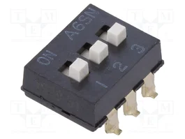 Aratas Interruptor DIP-SWITCH 3 secciones ON-OFF SMT A6SN-3104