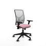PIQUERAS Y CRESPO Silla de oficina Motilla con mecanismo Sincro, Rosa y Blanco