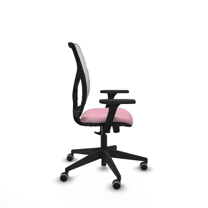 PIQUERAS Y CRESPO Silla de oficina Motilla, Mecanismo Sincro, Rosa/Blanco