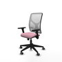 PIQUERAS Y CRESPO Silla de oficina Motilla, Mecanismo Sincro, Rosa/Blanco