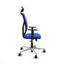 PIQUERAS Y CRESPO Silla de oficina Motilla Azul con mecanismo Sincro/Traslack