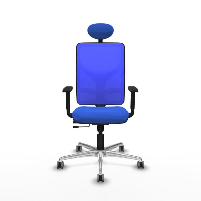 PIQUERAS Y CRESPO Silla de oficina Motilla Azul con mecanismo Sincro/Traslack
