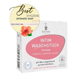 BIOTURM Gel Íntimo Sólido Mujer 50gr - Limpieza Suave y Frescor, Reequilibrante, Calmante y Protector