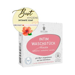 BIOTURM Gel Íntimo Sólido Mujer 50gr - Limpieza Suave y Frescor, Reequilibrante, Calmante y Protector