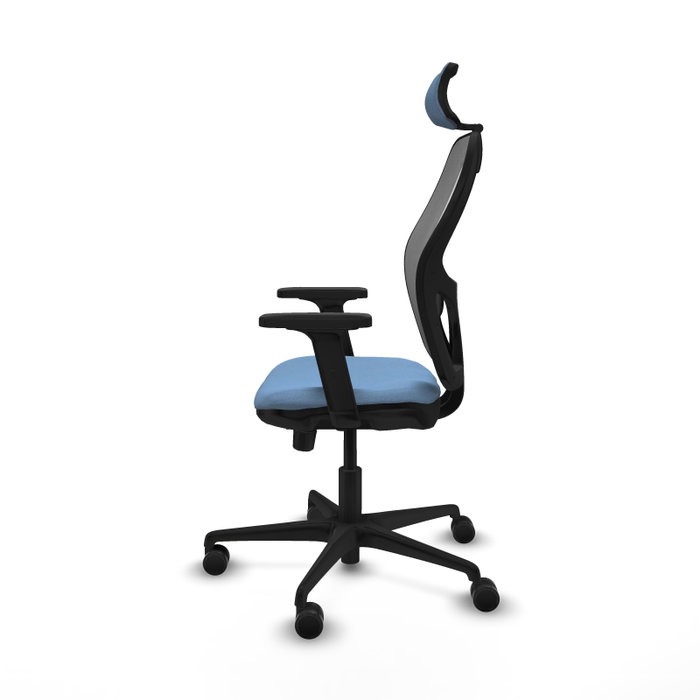 PIQUERAS Y CRESPO Silla de oficina Jorquera con mecanismo Sincro/Traslack, Azul cielo y Gris PIQUERAS Y CRESPO Silla de oficina Jorquera con mecanismo Sincro/Traslack, Azul cielo y Gris