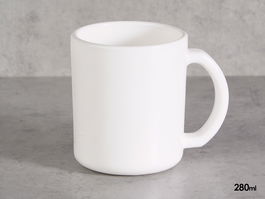Vivalto Jarra Mug Opal 280 ml - Blanco - Dimensiones 11x9.5x8 cm (Set de 48)