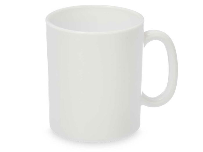 Vivalto Jarra Mug Opal 280 ml - Blanco - Dimensiones 11x9.5x8 cm (Set de 48)