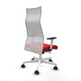 PIQUERAS Y CRESPO Sillón Albacete con mecanismo Sincro, Rojo y Blanco