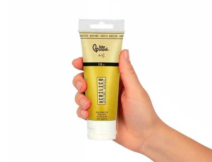 Liderpapel Pintura Acrílica Tubo 120 ml Ocre Amarillo