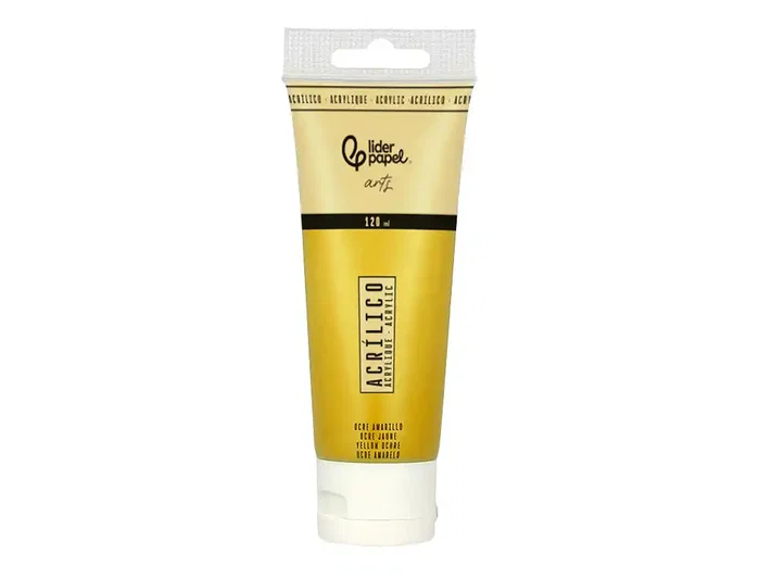 Liderpapel Pintura Acrílica Tubo 120 ml Ocre Amarillo