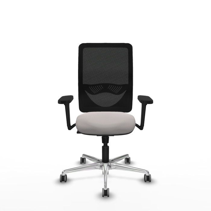 PIQUERAS Y CRESPO Silla de oficina Zulema con mecanismo Sincro, Blanco y Negro