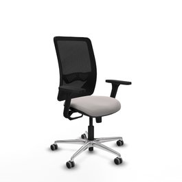 PIQUERAS Y CRESPO Silla de oficina Zulema con mecanismo Sincro, Blanco y Negro