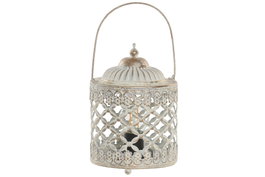 DKD Home Decor Farola de Metal y Cristal Estilo Árabe Envejecido