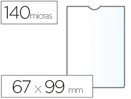 Funda Portacarnet Esselte Pvc 140Μ Uñero 65Q 67X98Mm Paquete De 100