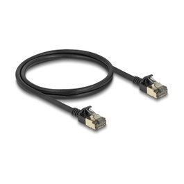 DeLOCK Cable de red RJ45 Cat.8.1 F/FTP Slim Pro 1 m negro