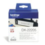 Brother DK-22205 Cinta Continua de Papel Térmico de 62mm x 30,48m, Blanco/Negro