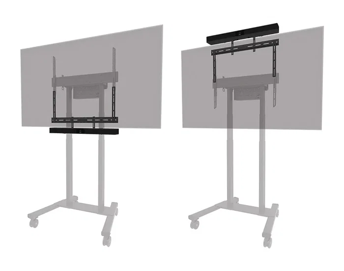 Neomounts AV30-500BL Kit de Barra de Videoconferencia Universal, Soporte VESA para Pantallas 43" a 110" y hasta 10 kg, Compatible con Logitech Rally, Poly, Bose, Neat, Jabra