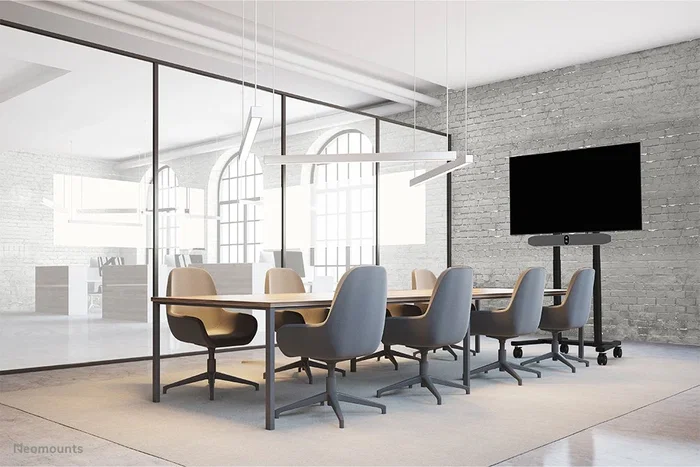 Neomounts AV30-500BL Kit de Barra de Videoconferencia Universal, Soporte VESA para Pantallas 43" a 110" y hasta 10 kg, Compatible con Logitech Rally, Poly, Bose, Neat, Jabra