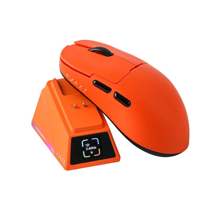 Ajazz AJ159 APEX 3950-8K Ratón Inalámbrico con Estación de Carga - Naranja Ajazz AJ159 APEX 3950-8K Ratón Inalámbrico con Estación de Carga - Naranja