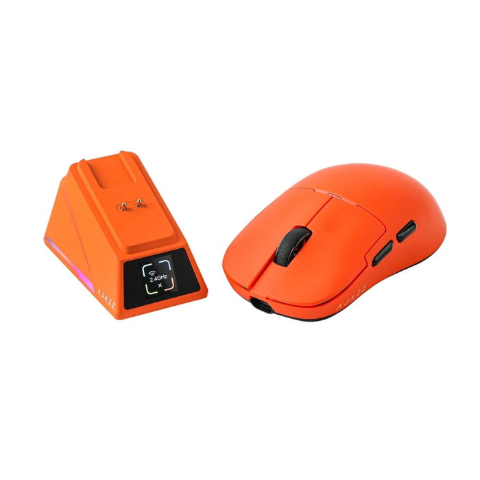 Ajazz AJ159 APEX 3950-8K Ratón Inalámbrico con Estación de Carga - Naranja Ajazz AJ159 APEX 3950-8K Ratón Inalámbrico con Estación de Carga - Naranja