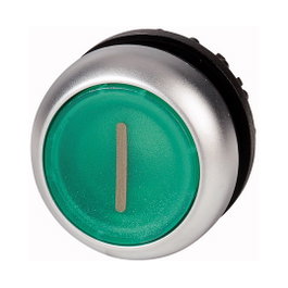 Eaton M22-DL-G-X1 Interruptor pulsador plano verde