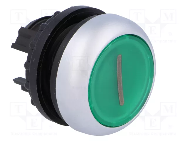 Eaton M22-DL-G-X1 Interruptor pulsador verde plano